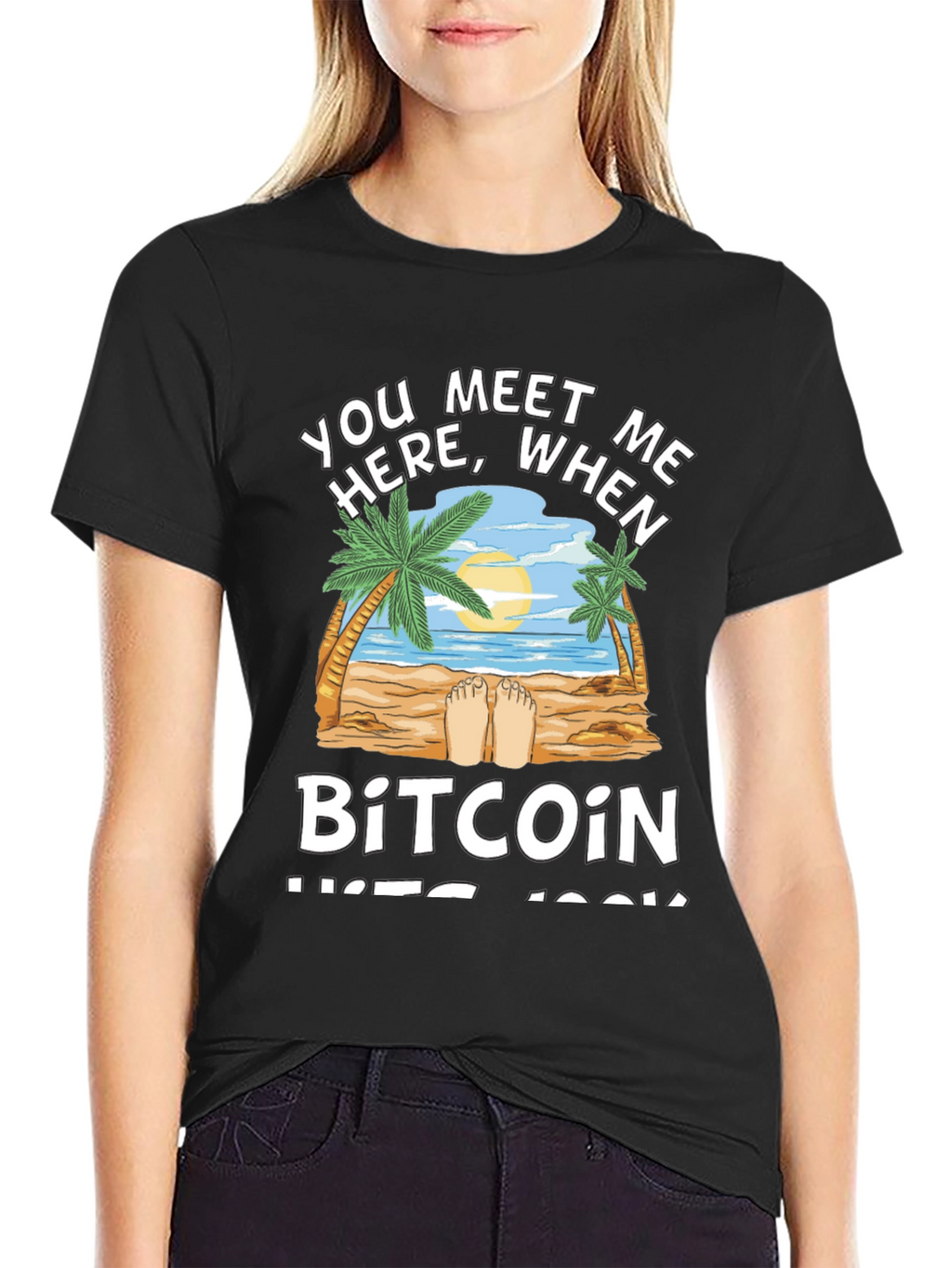 Bitcoin Beach T-Shirt - Crypto Paradise