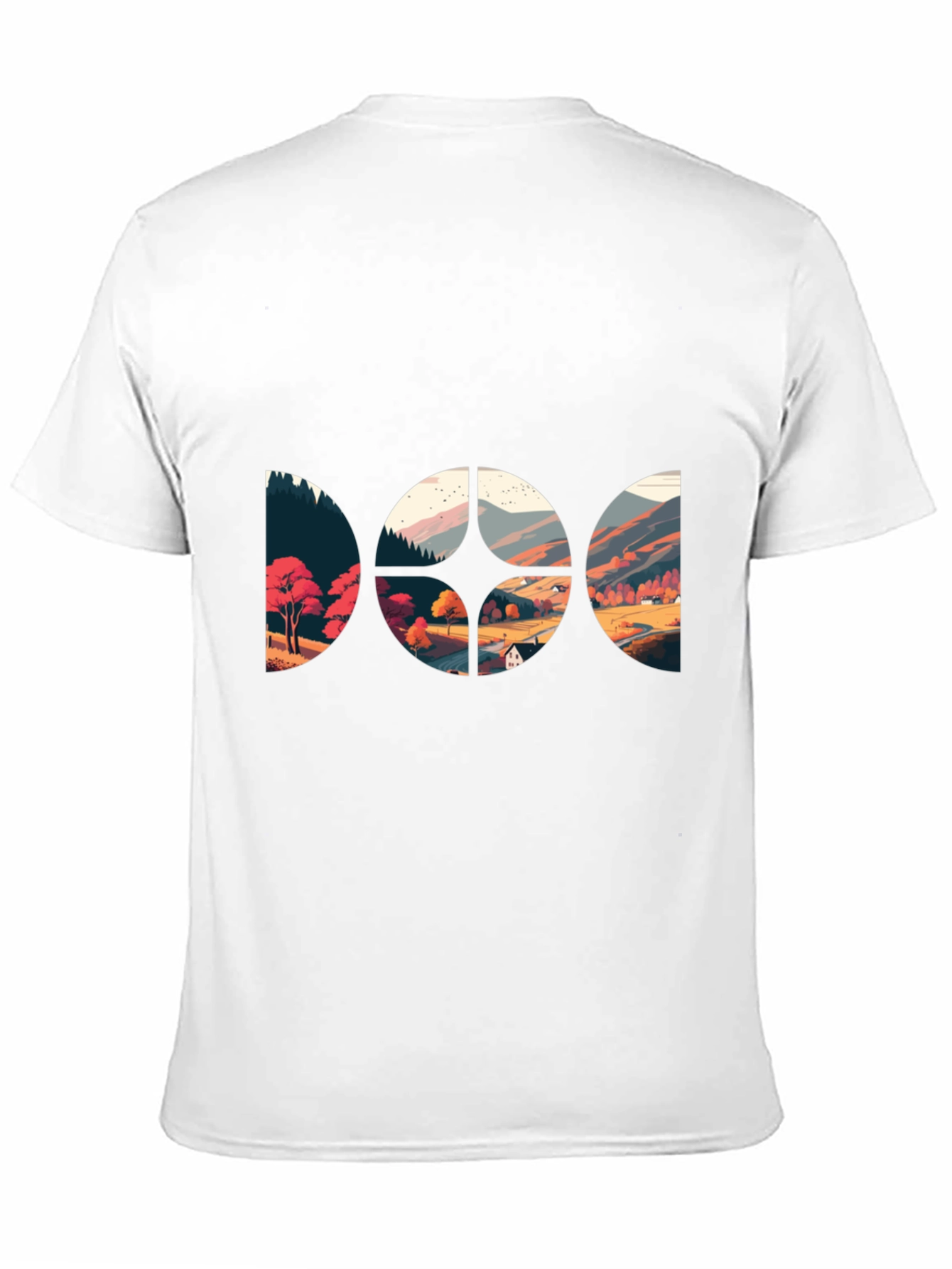 Scenic Landscape Graphic Black T-Shirt