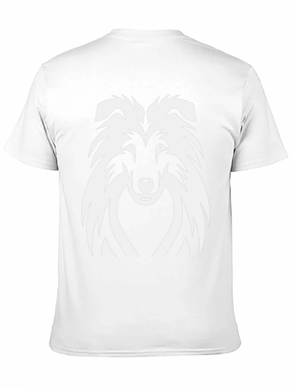 Collie Dog Graphic Tee - Black Cotton T-Shirt