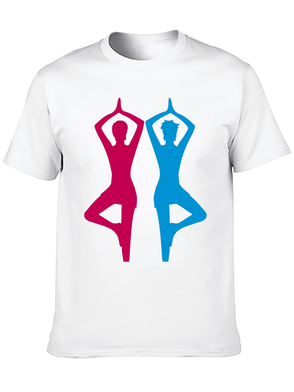 Yoga Pose Graphic Tee - Unisex Black Cotton T-Shirt