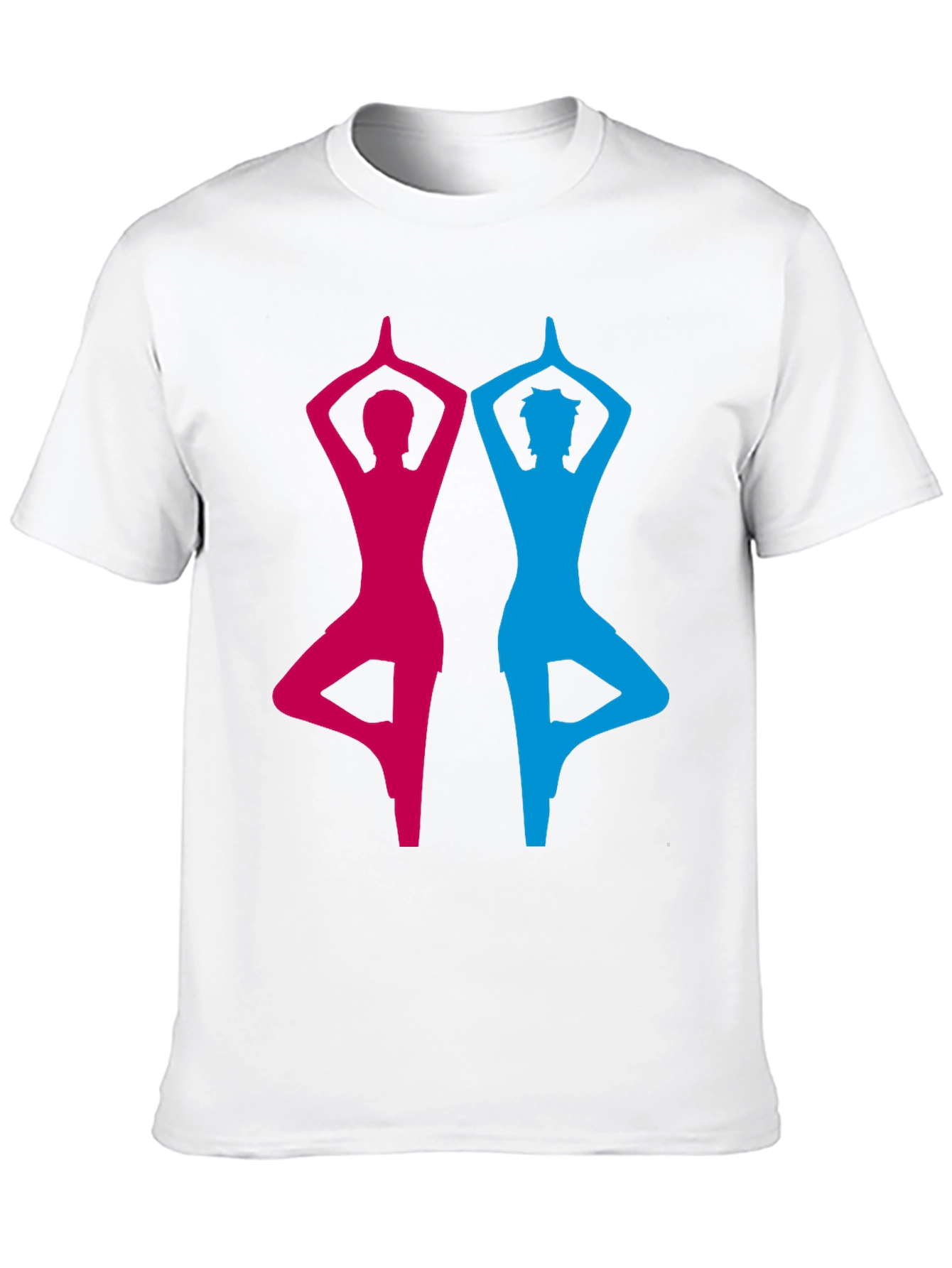 Yoga Pose Graphic Tee - Unisex Black Cotton T-Shirt