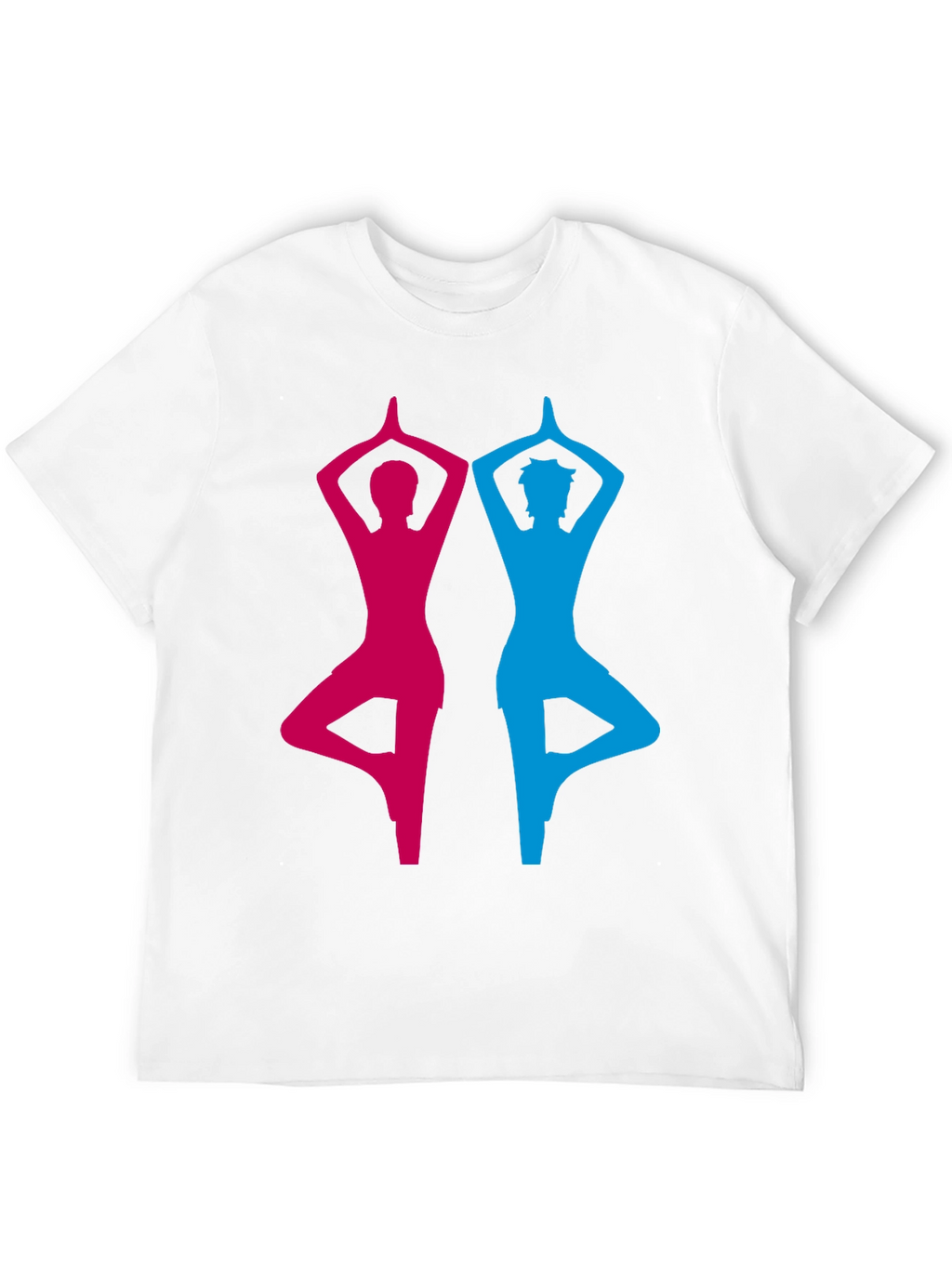 Yoga Pose Graphic Tee - Unisex Black Cotton T-Shirt