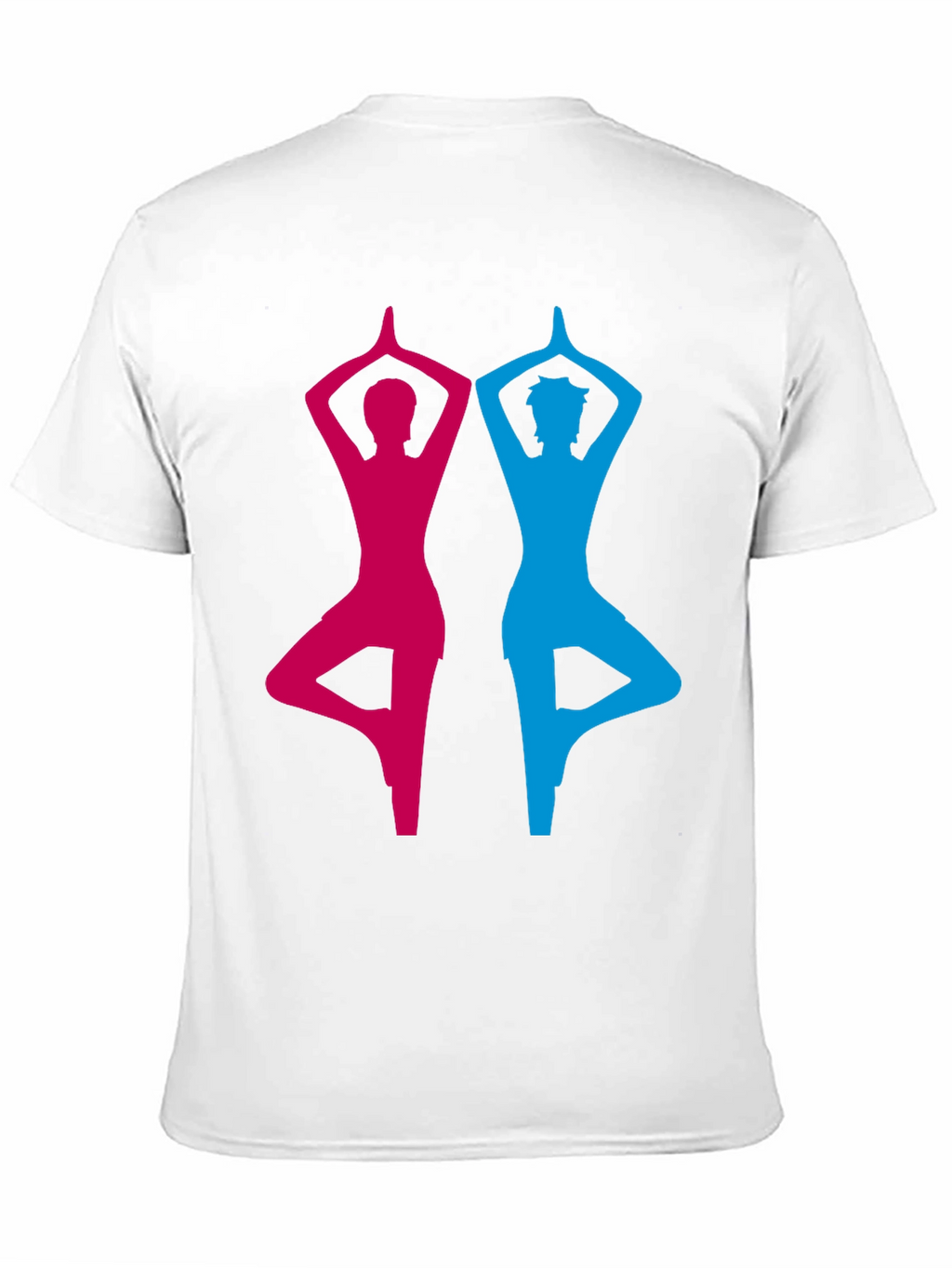 Yoga Pose Graphic Tee - Unisex Black Cotton T-Shirt