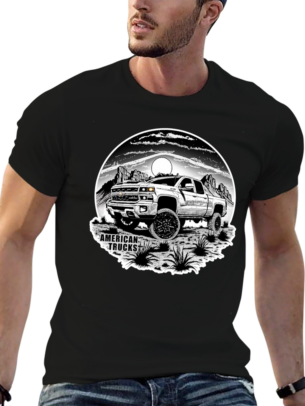 American Trucks Graphic T-Shirt - Black
