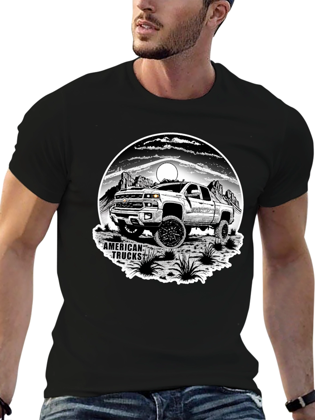 American Trucks Graphic T-Shirt - Black