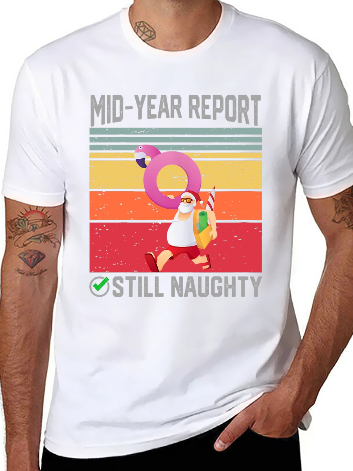 Naughty Santa Mid-Year Report T-Shirt