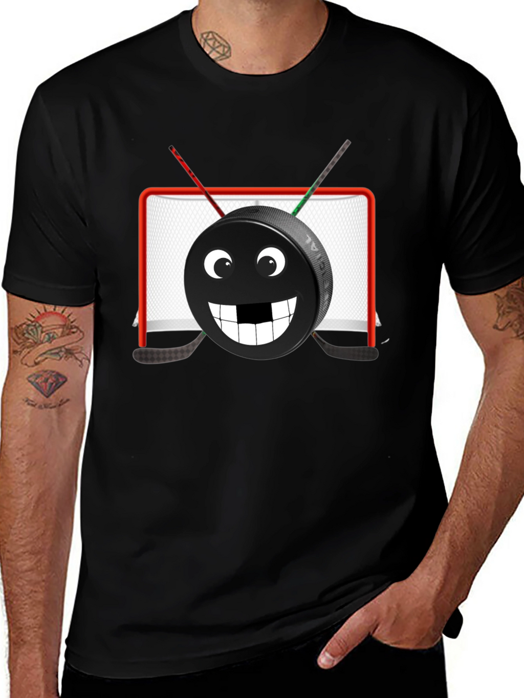 Funny Hockey Puck Graphic Tee
