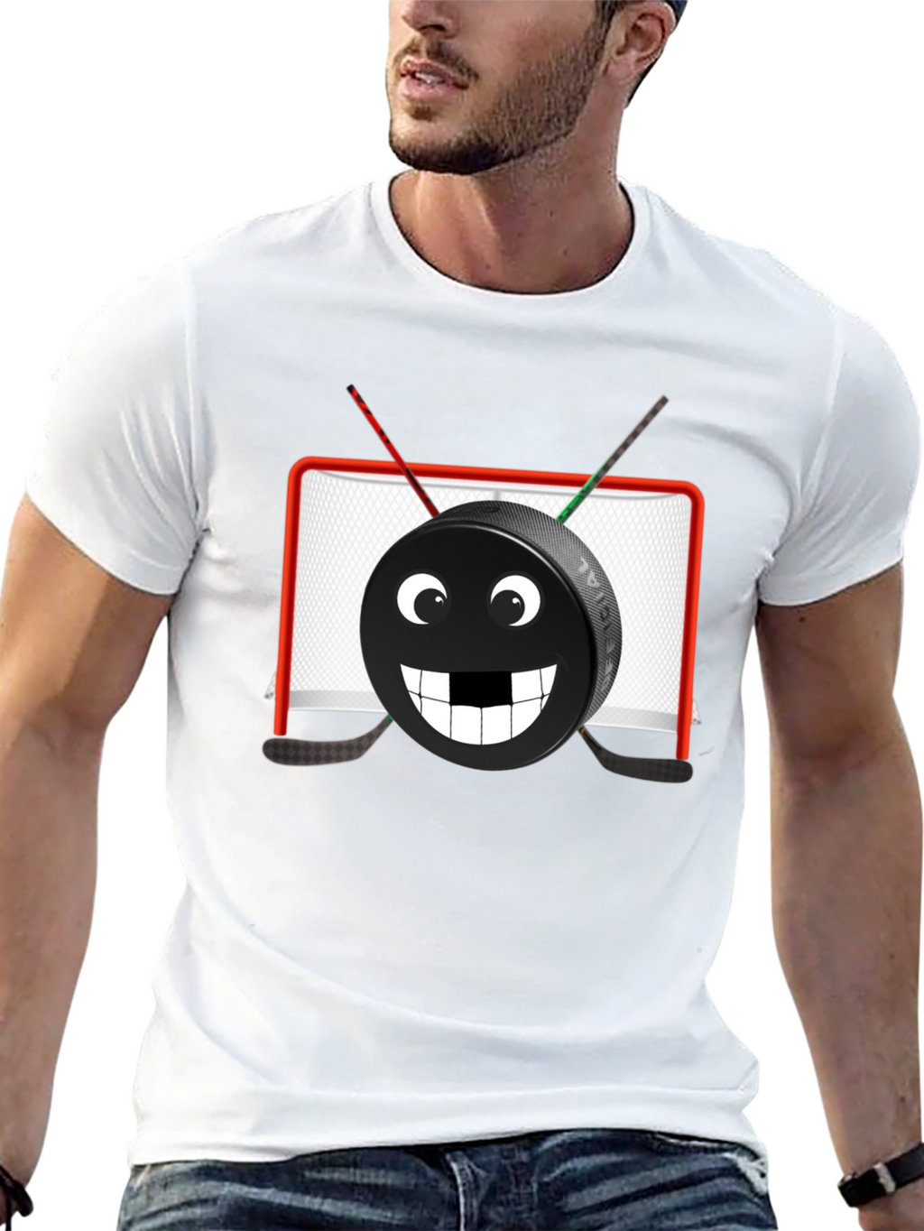 Funny Hockey Puck Graphic Tee