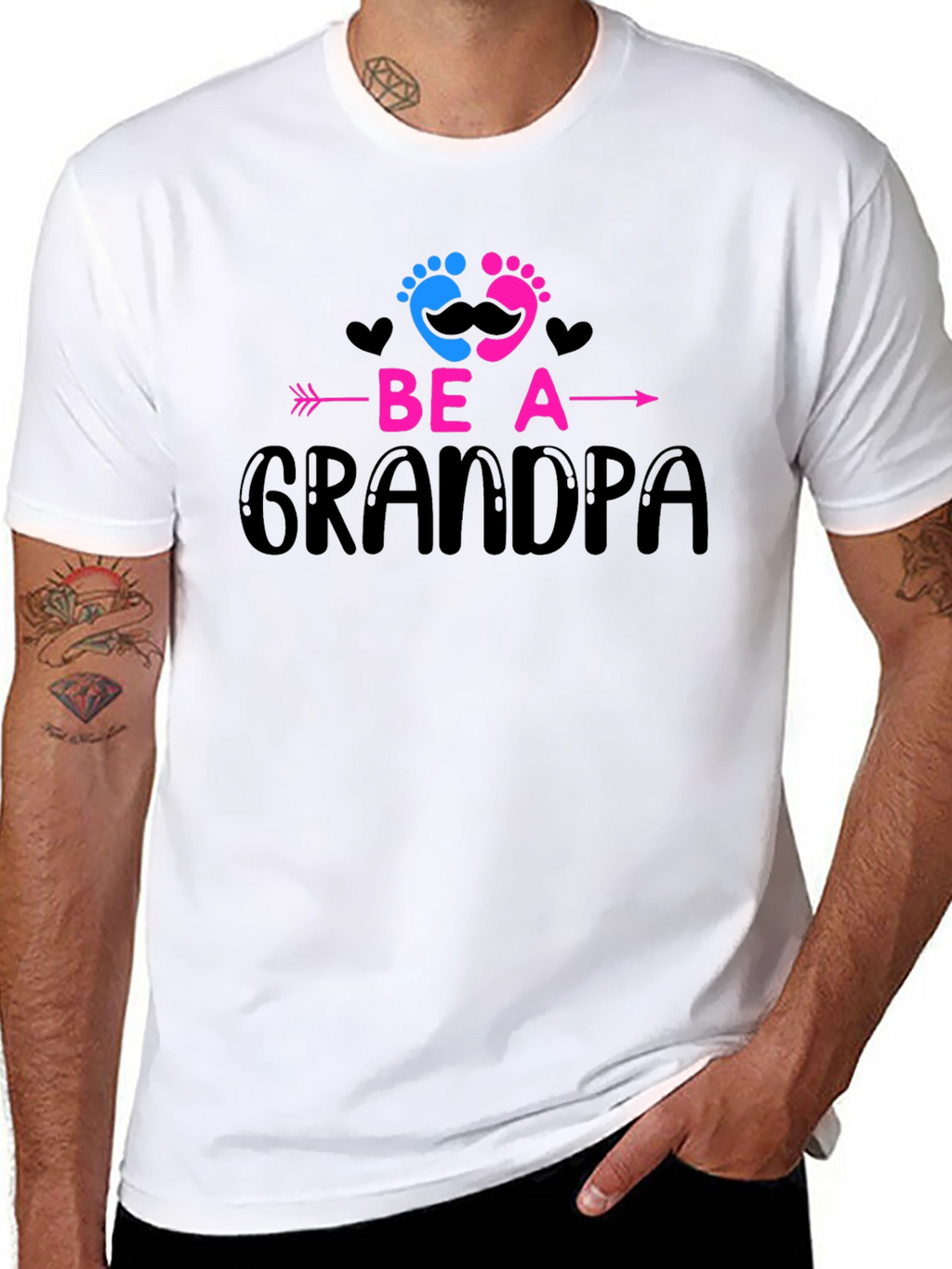 Be A Grandpa T-Shirt Baby Reveal Announcement