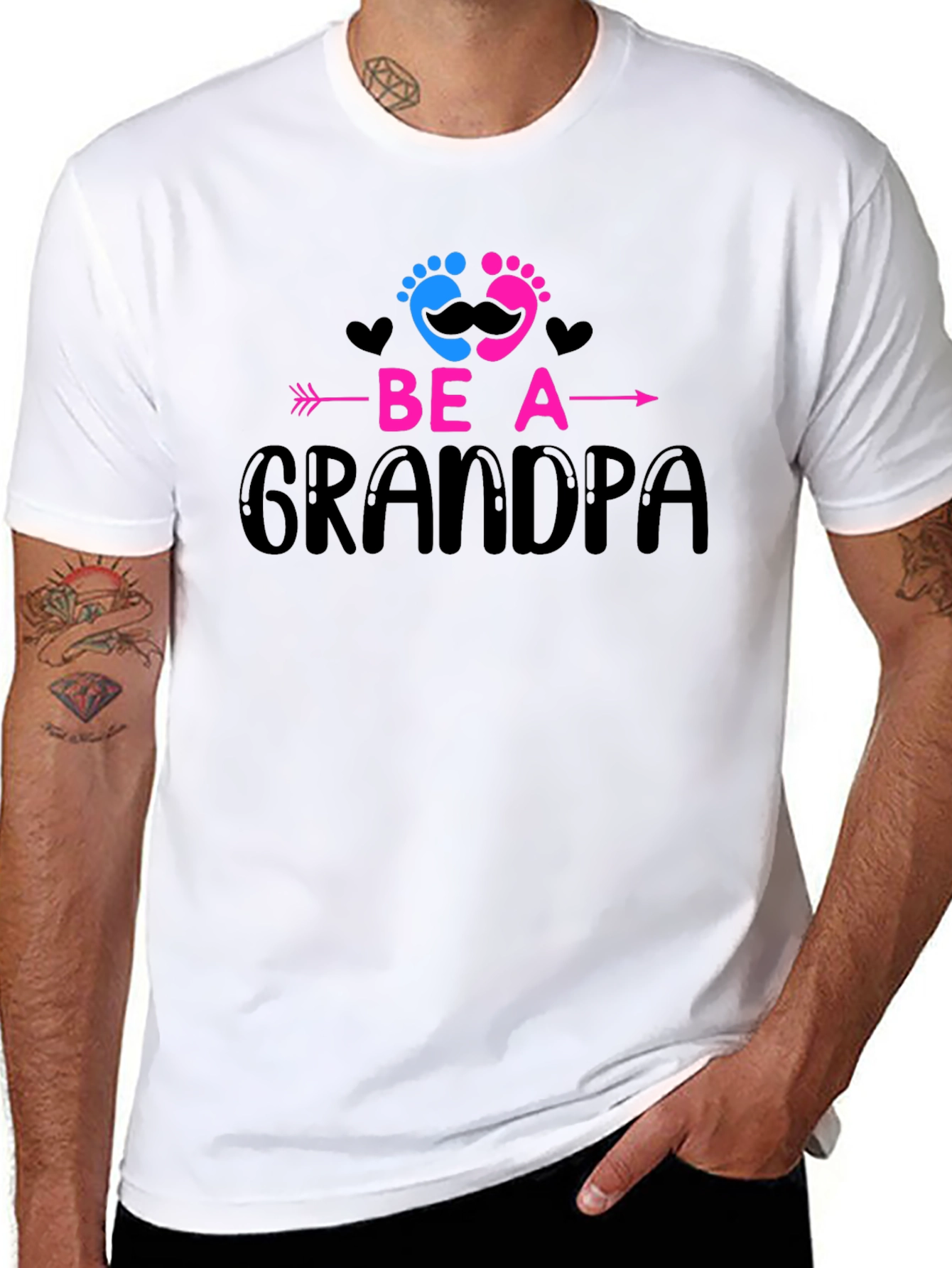 Be A Grandpa T-Shirt Baby Reveal Announcement