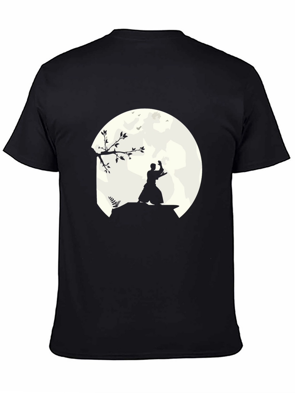 Samurai Moon Black T-Shirt