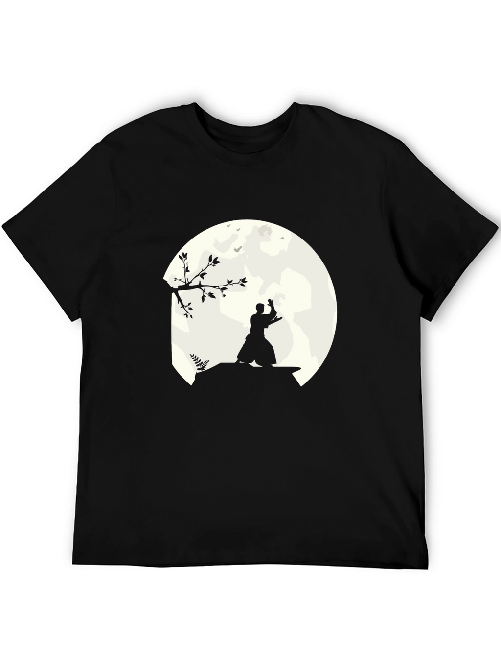 Samurai Moon Black T-Shirt