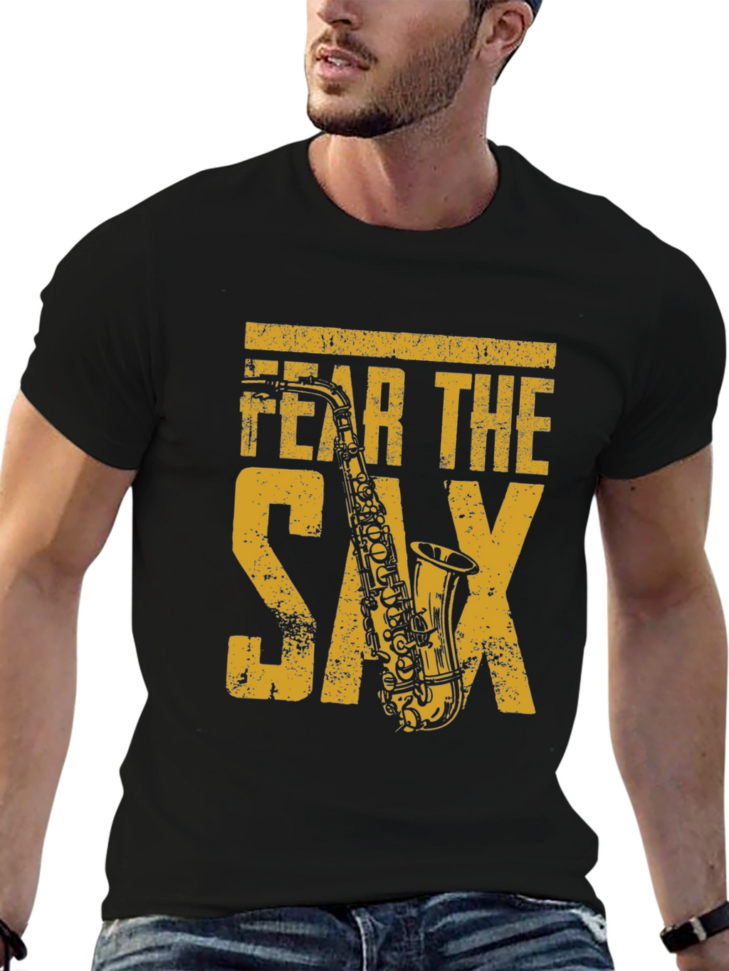 Fear The Sax T-Shirt - Musician Novelty Tee