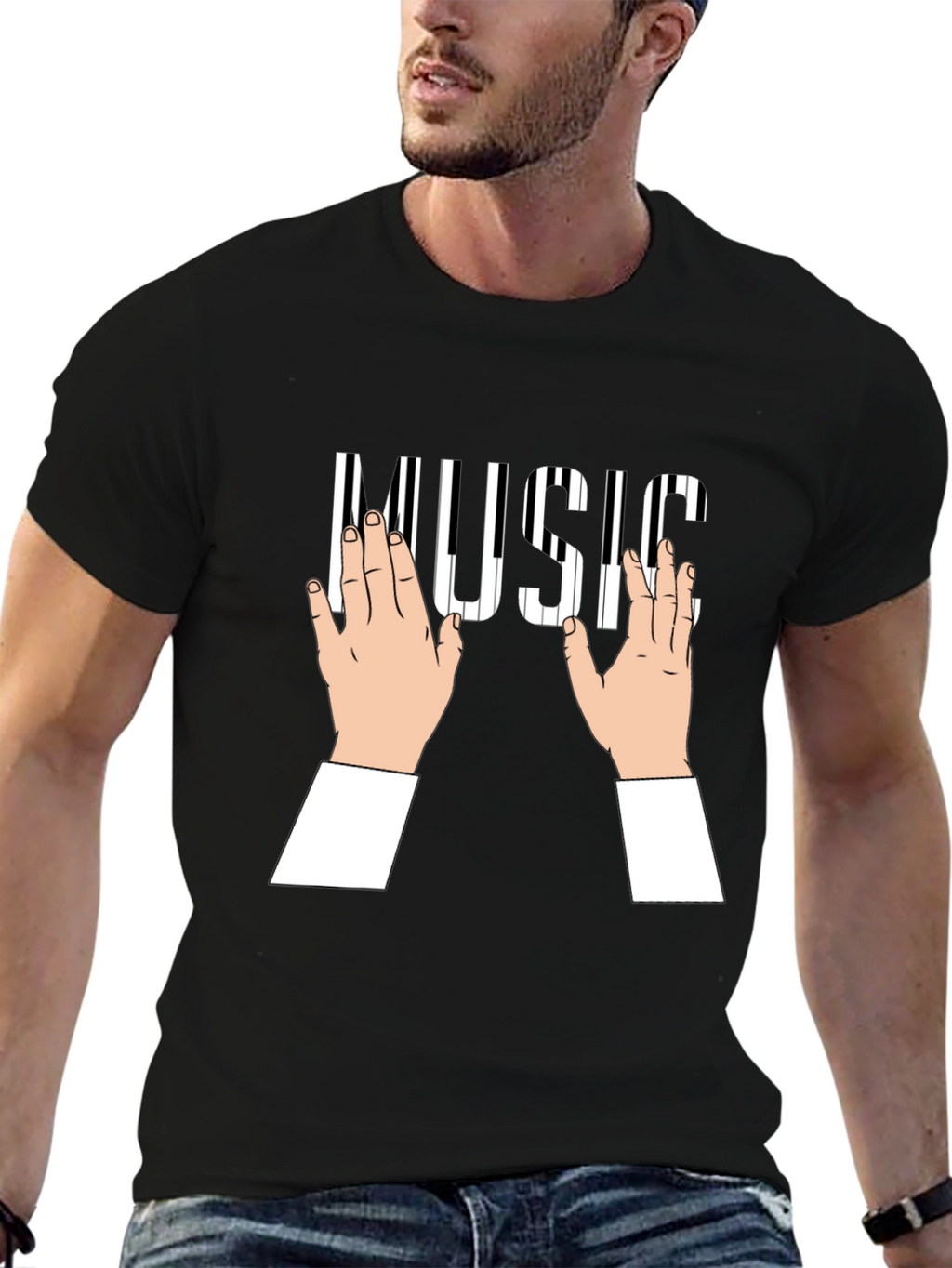 Piano Keys Music T-Shirt