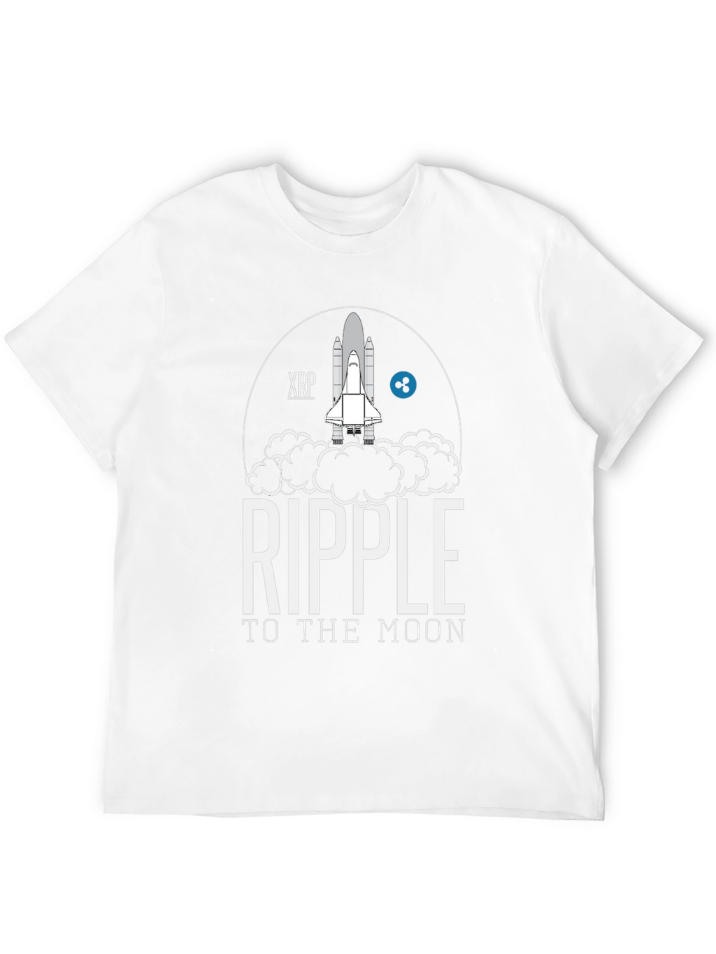 Ripple to the Moon Black T-Shirt XRP Crypto