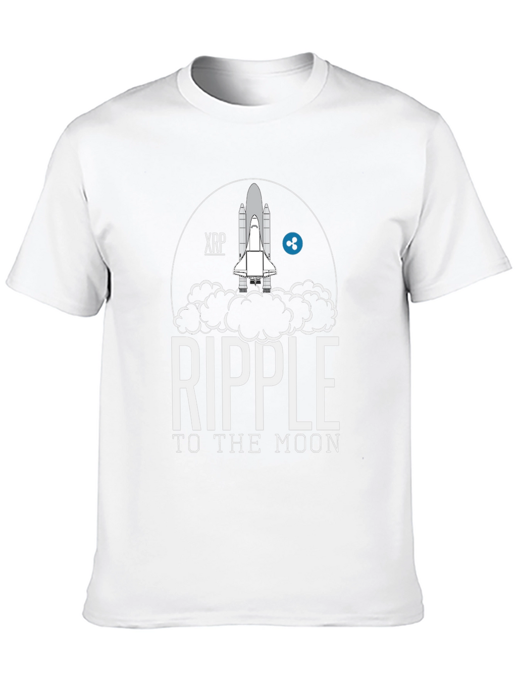 Ripple to the Moon Black T-Shirt XRP Crypto