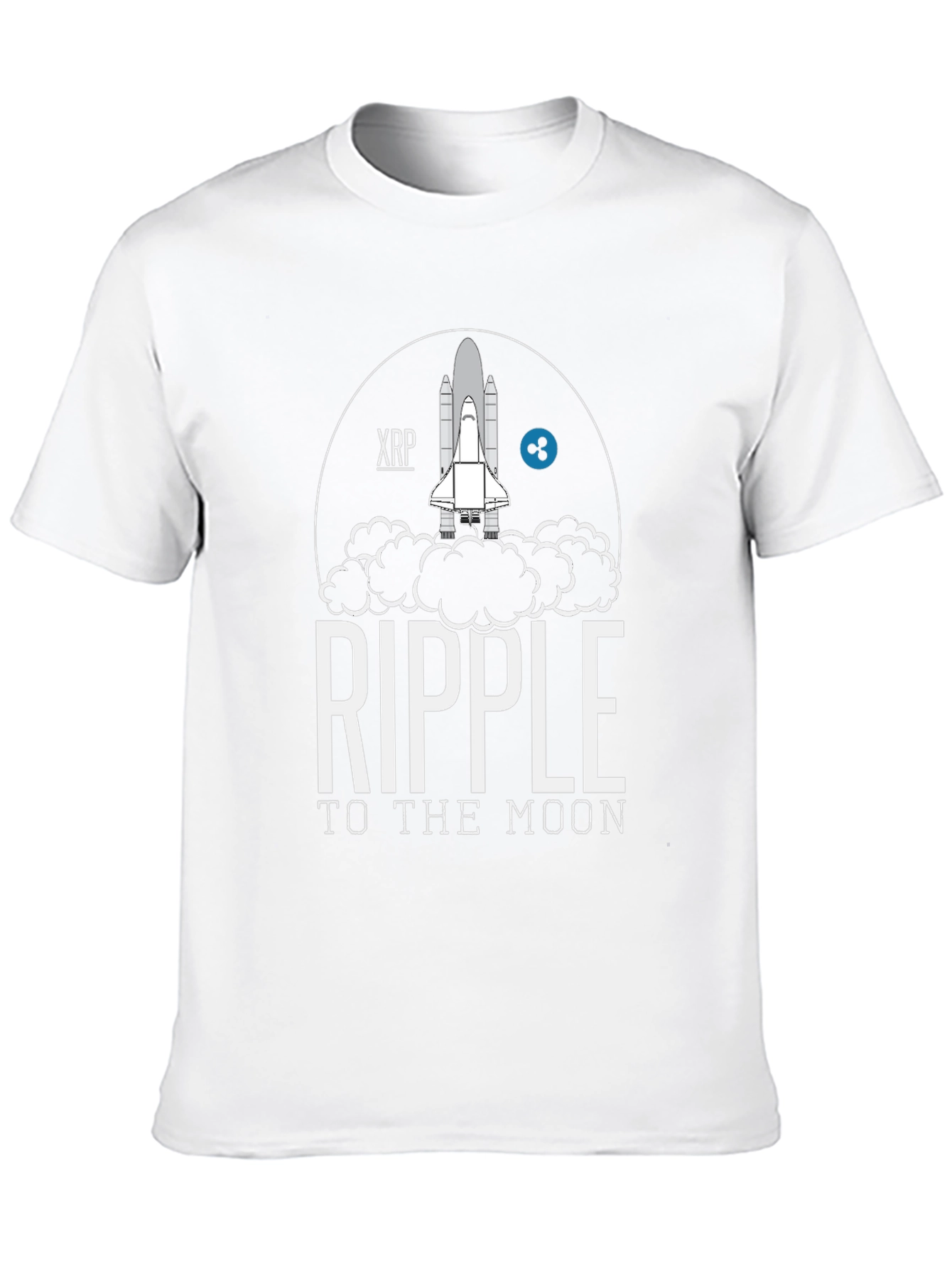 Ripple to the Moon Black T-Shirt XRP Crypto