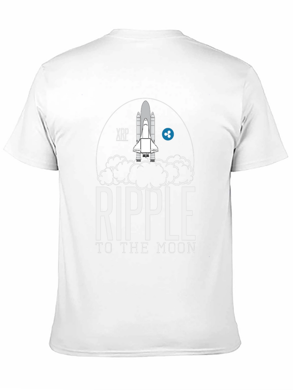 Ripple to the Moon Black T-Shirt XRP Crypto