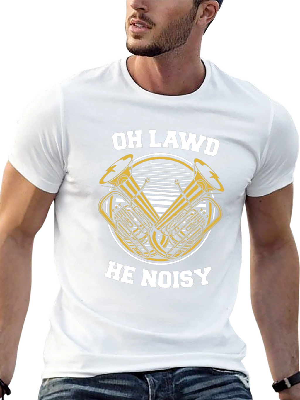 Oh Lawd He Noisy Tuba Graphic Tee