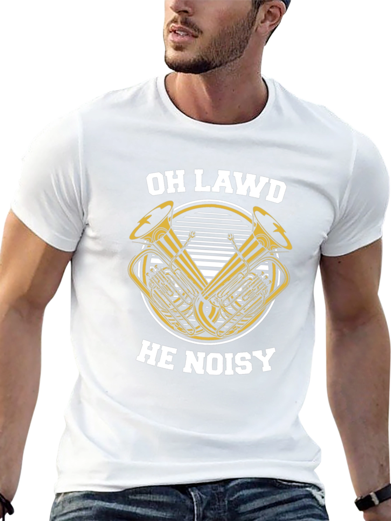Oh Lawd He Noisy Tuba Graphic Tee