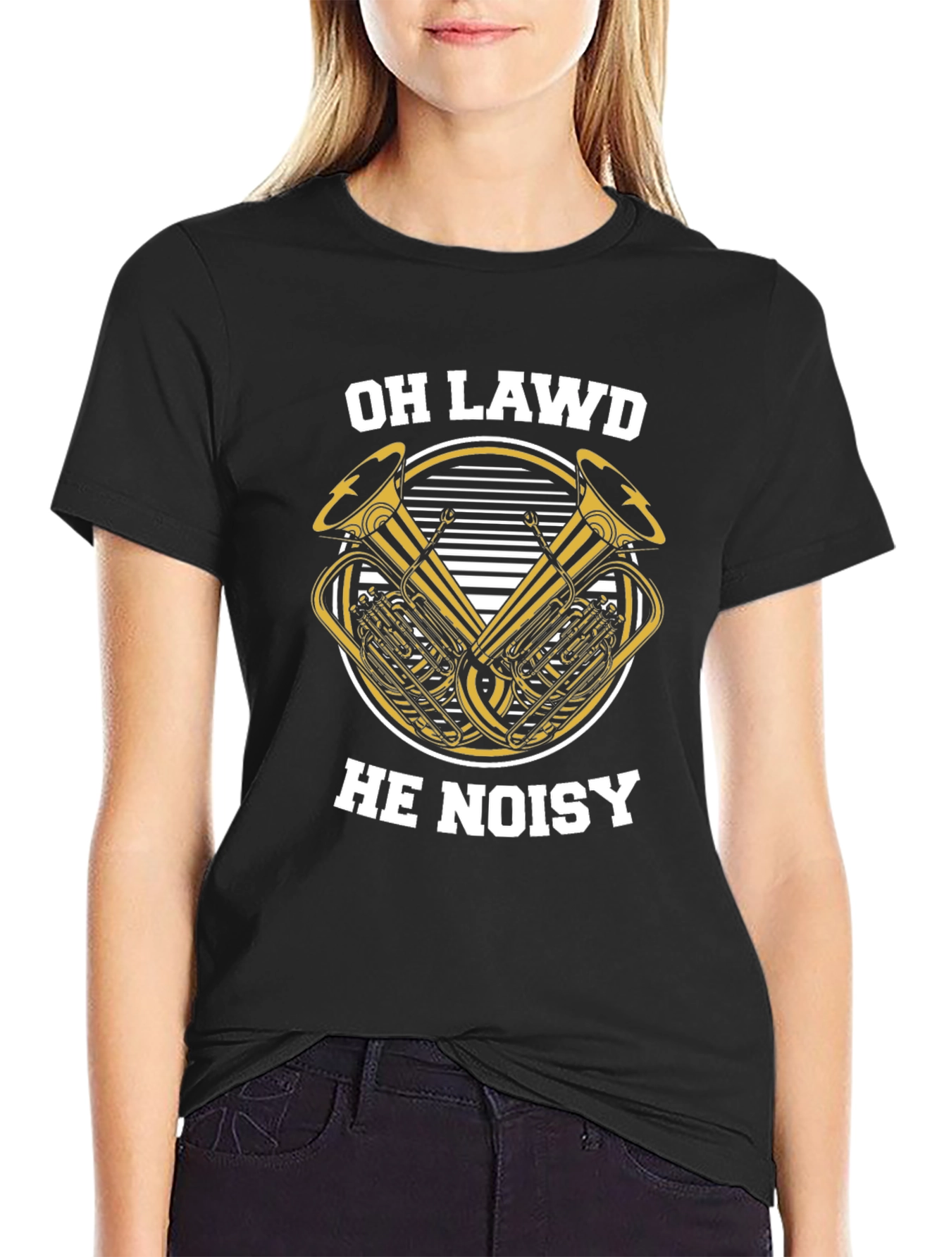 Oh Lawd He Noisy Tuba Graphic Tee
