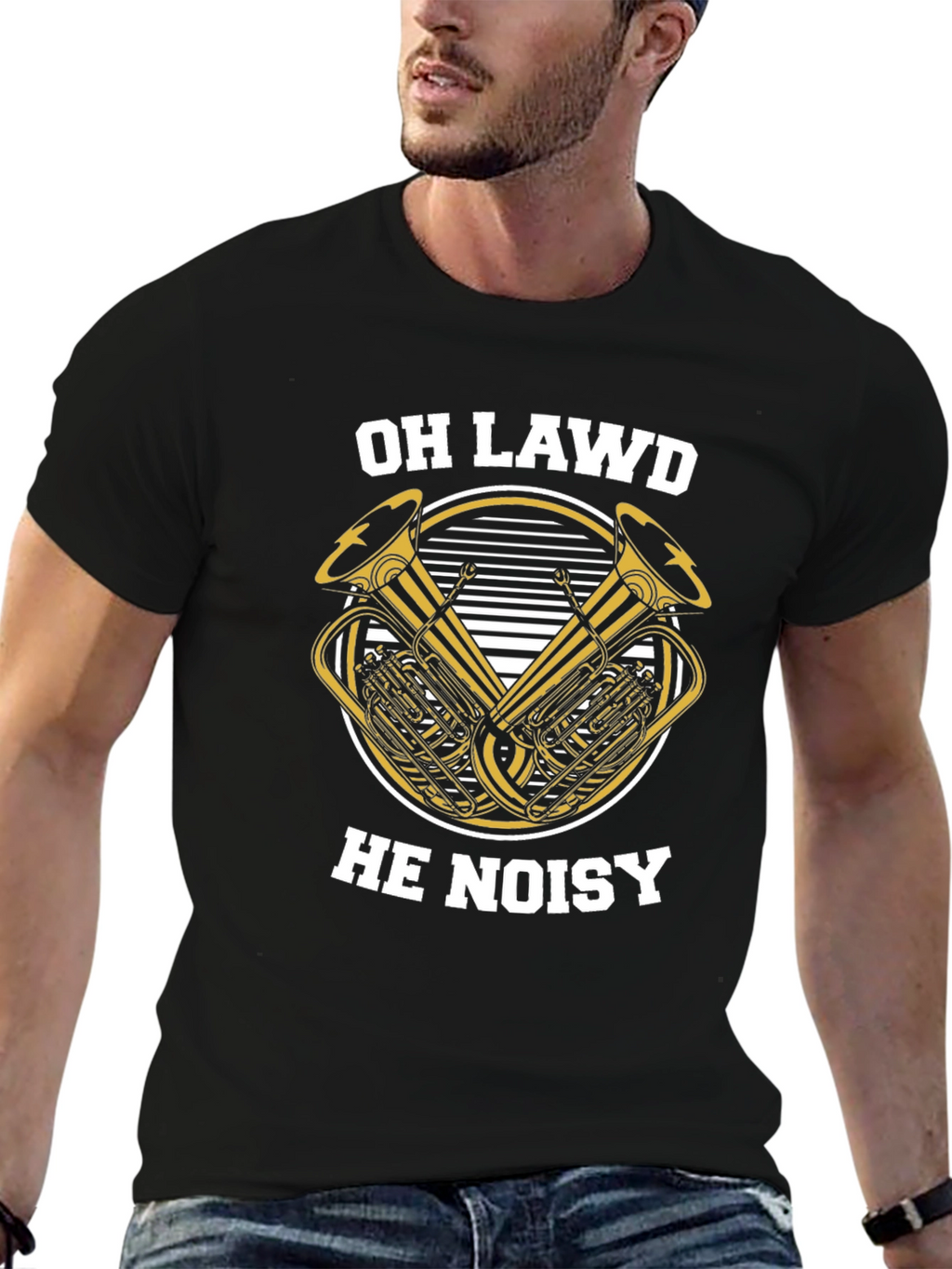 Oh Lawd He Noisy Tuba Graphic Tee