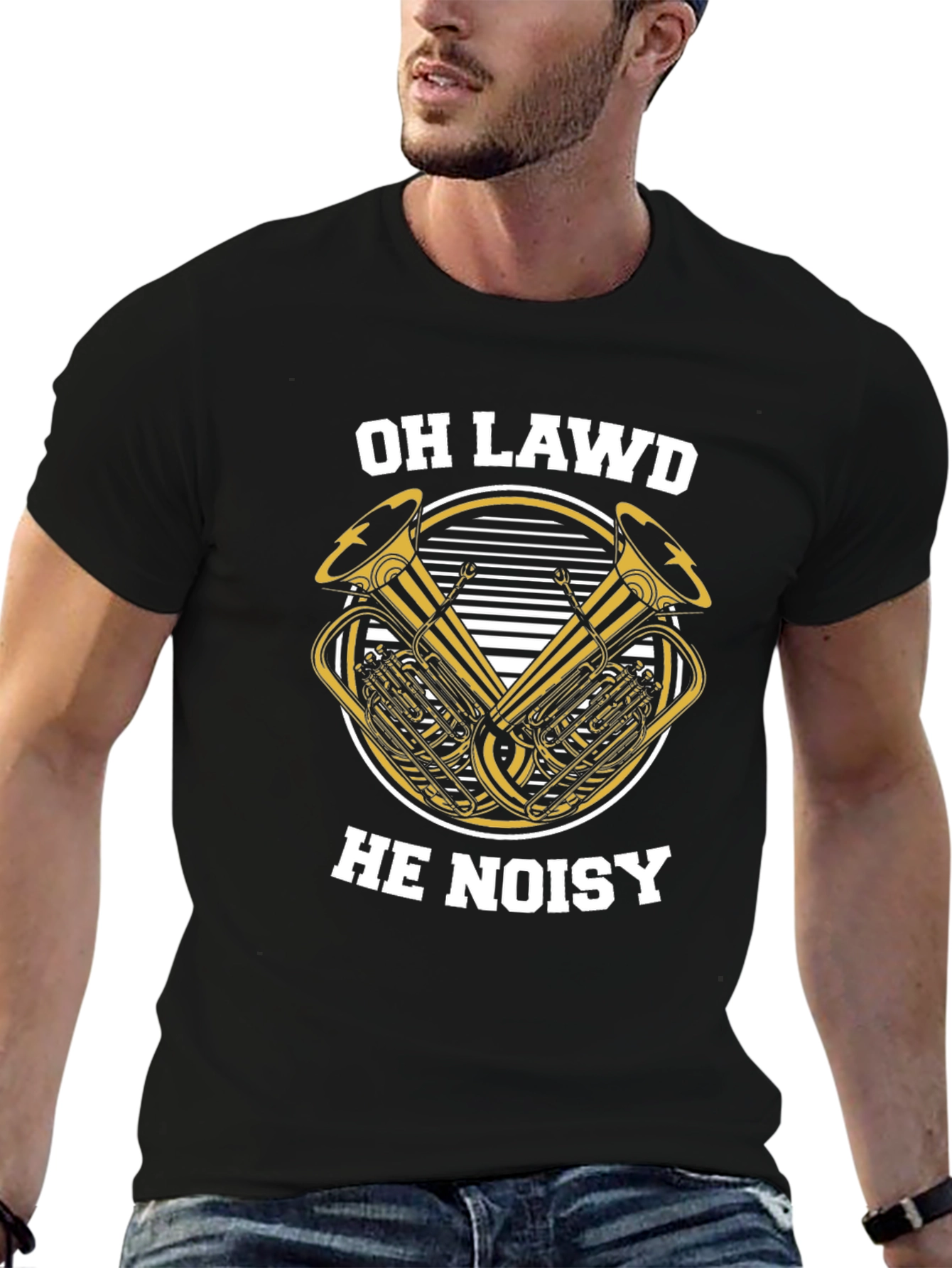 Oh Lawd He Noisy Tuba Graphic Tee