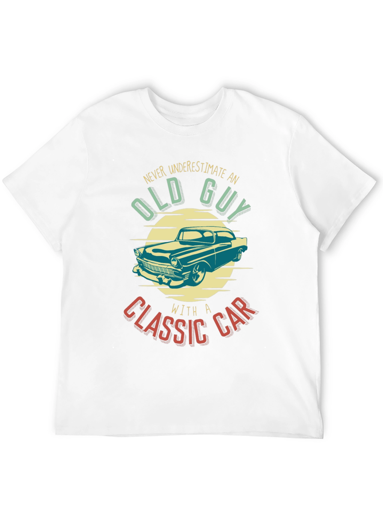 Old Guy Classic Car T-Shirt - Black