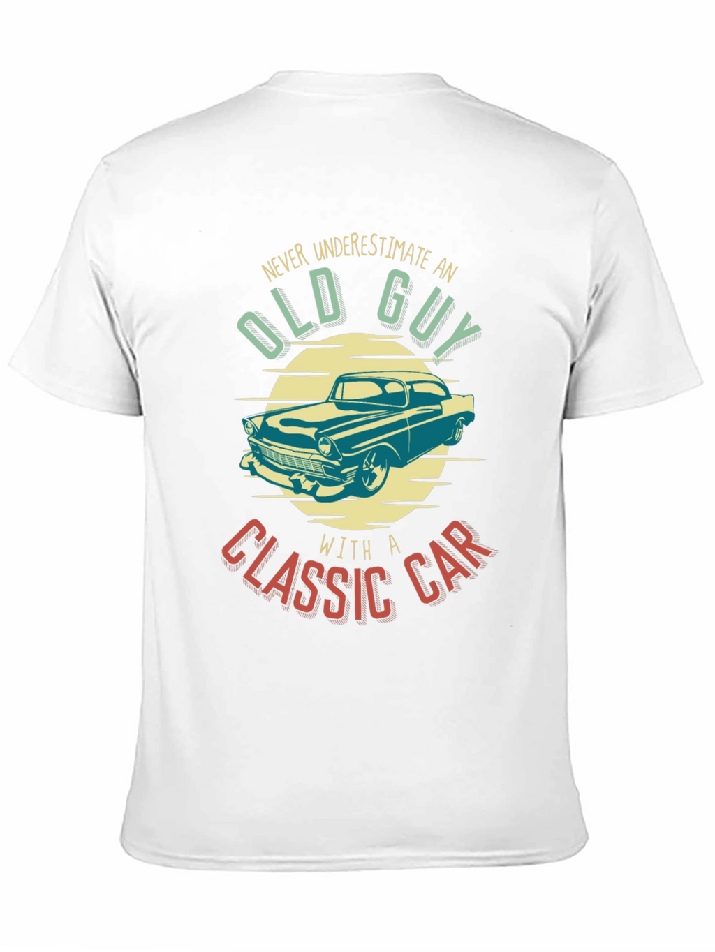 Old Guy Classic Car T-Shirt - Black
