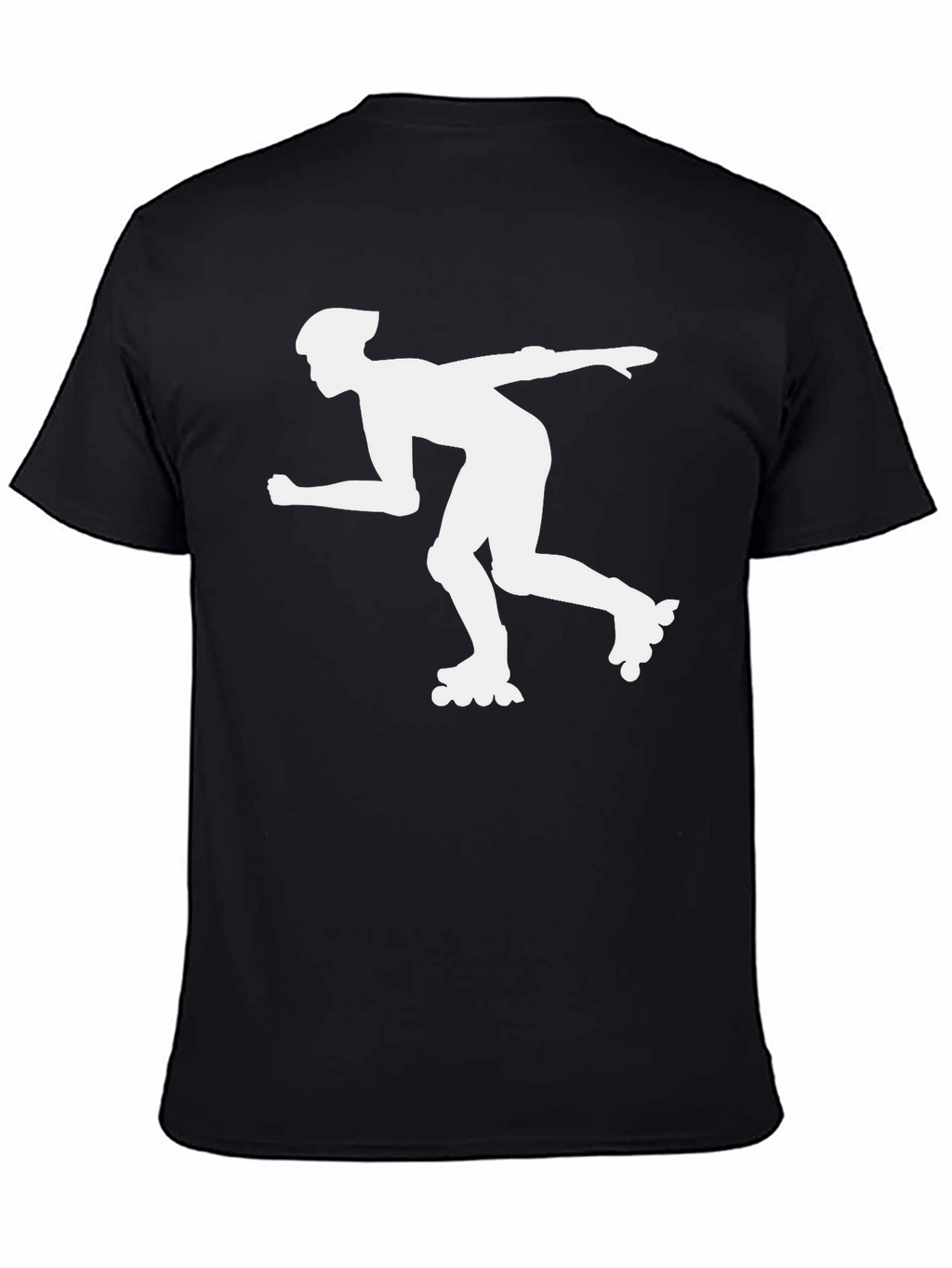 Inline Skater Graphic Tee - Black Cotton T-Shirt