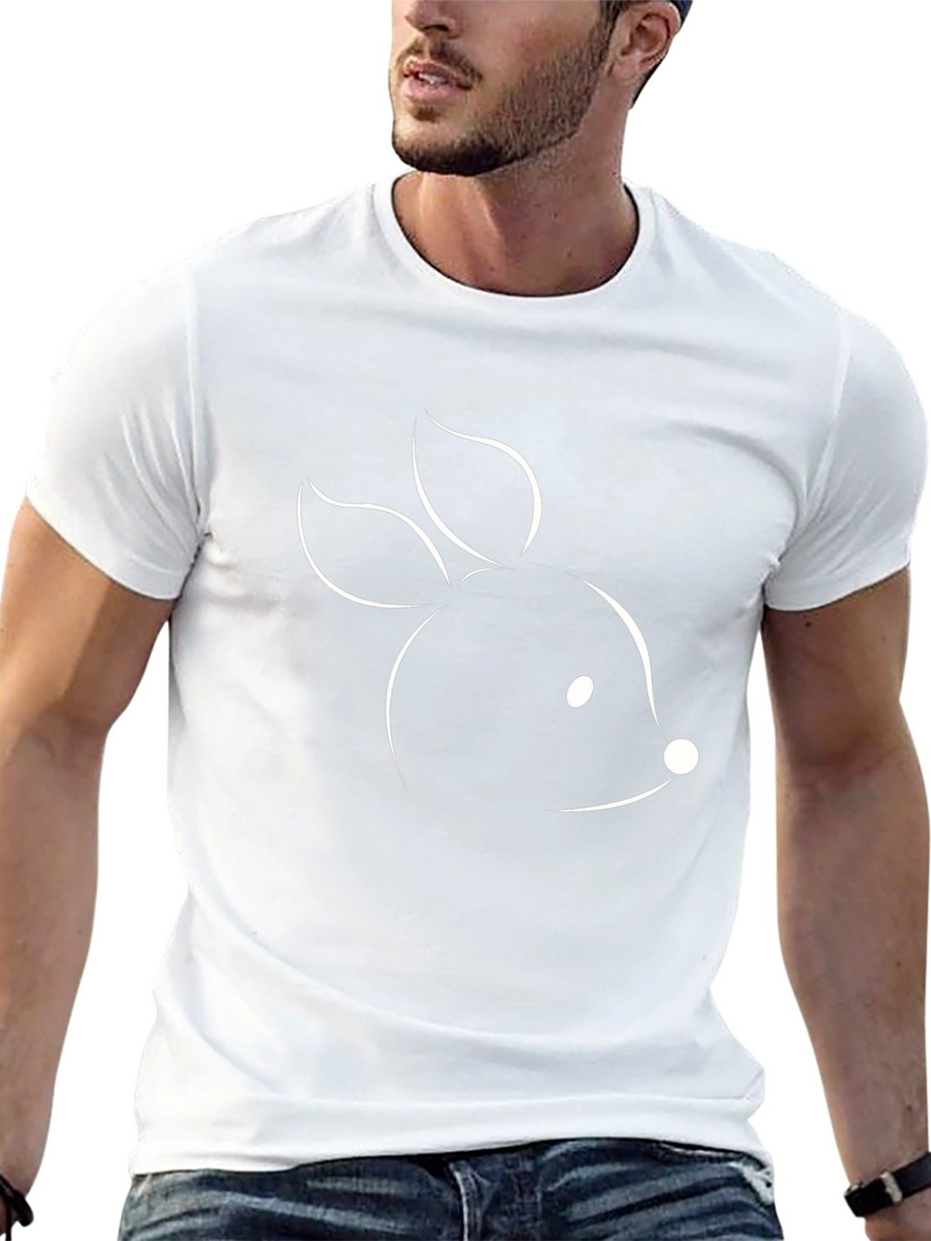 Minimalist Deer Graphic T-Shirt