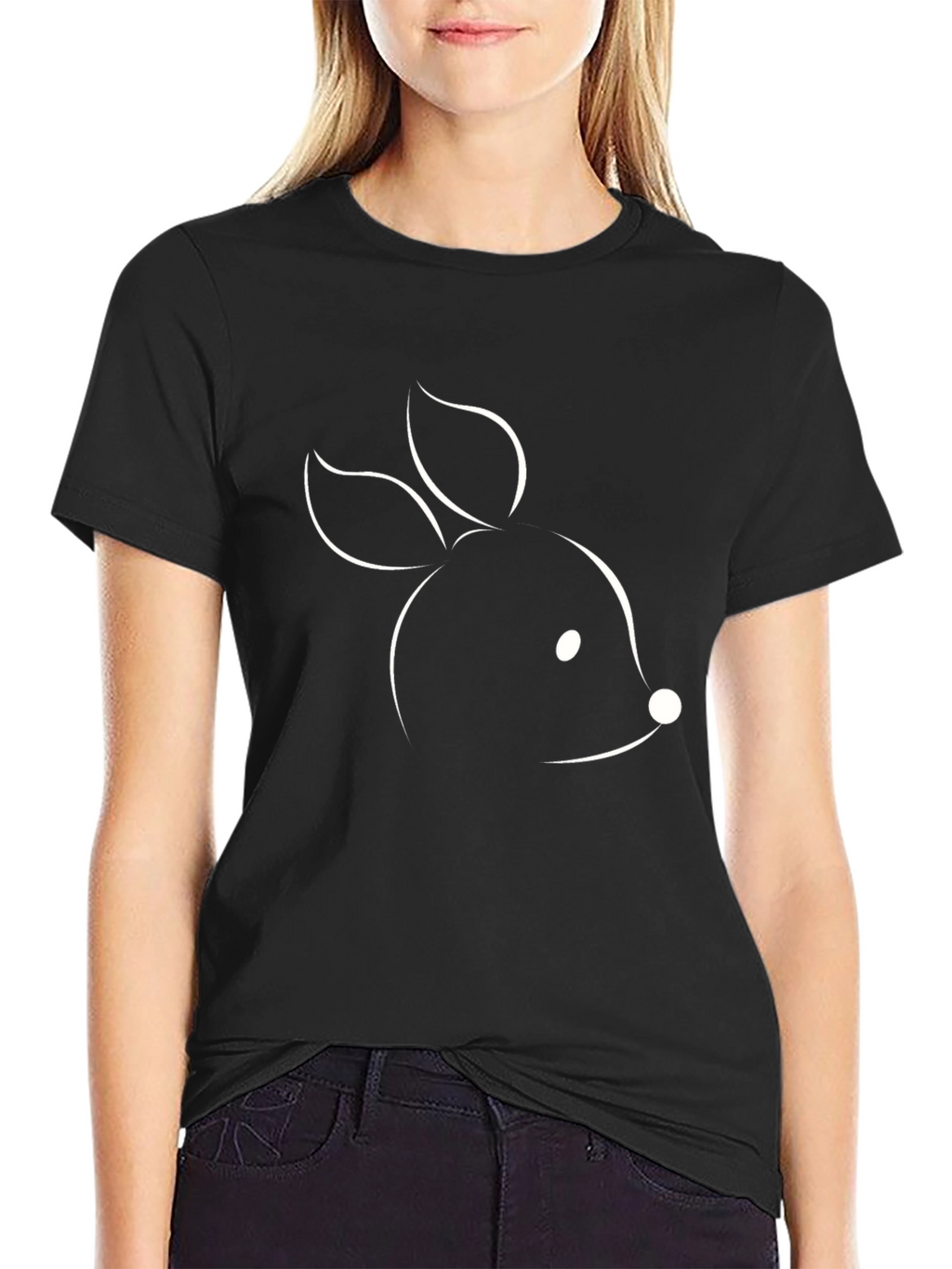 Minimalist Deer Graphic T-Shirt