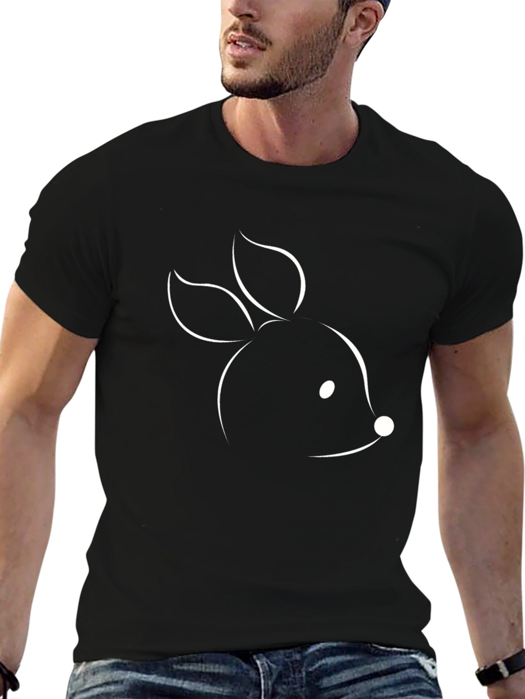 Minimalist Deer Graphic T-Shirt