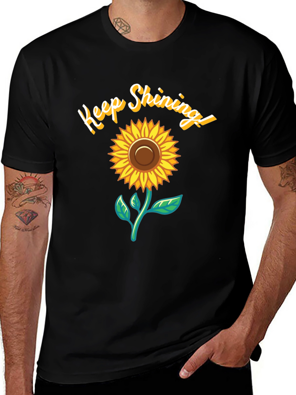 Keep Shining Sunflower Graphic T-Shirt