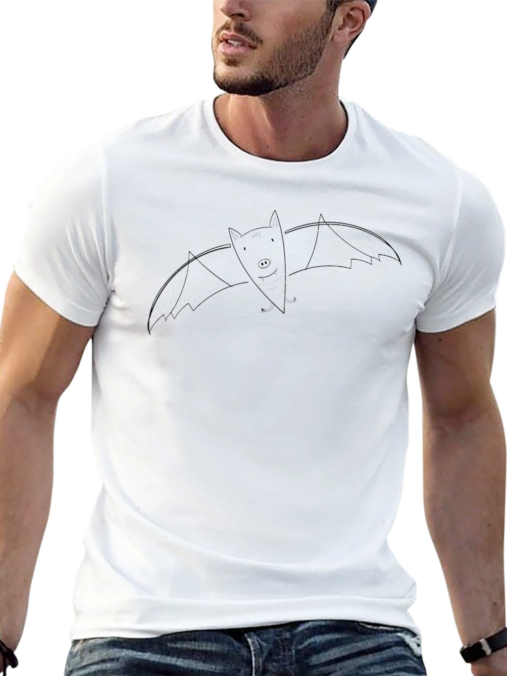 Funny Bat Graphic T-Shirt - Everyday Wear