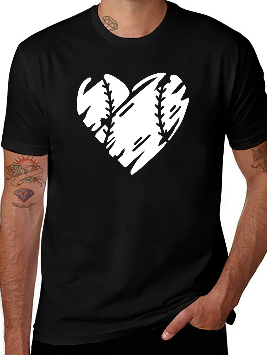 Baseball Heart T-Shirt - Sports Fan Tee