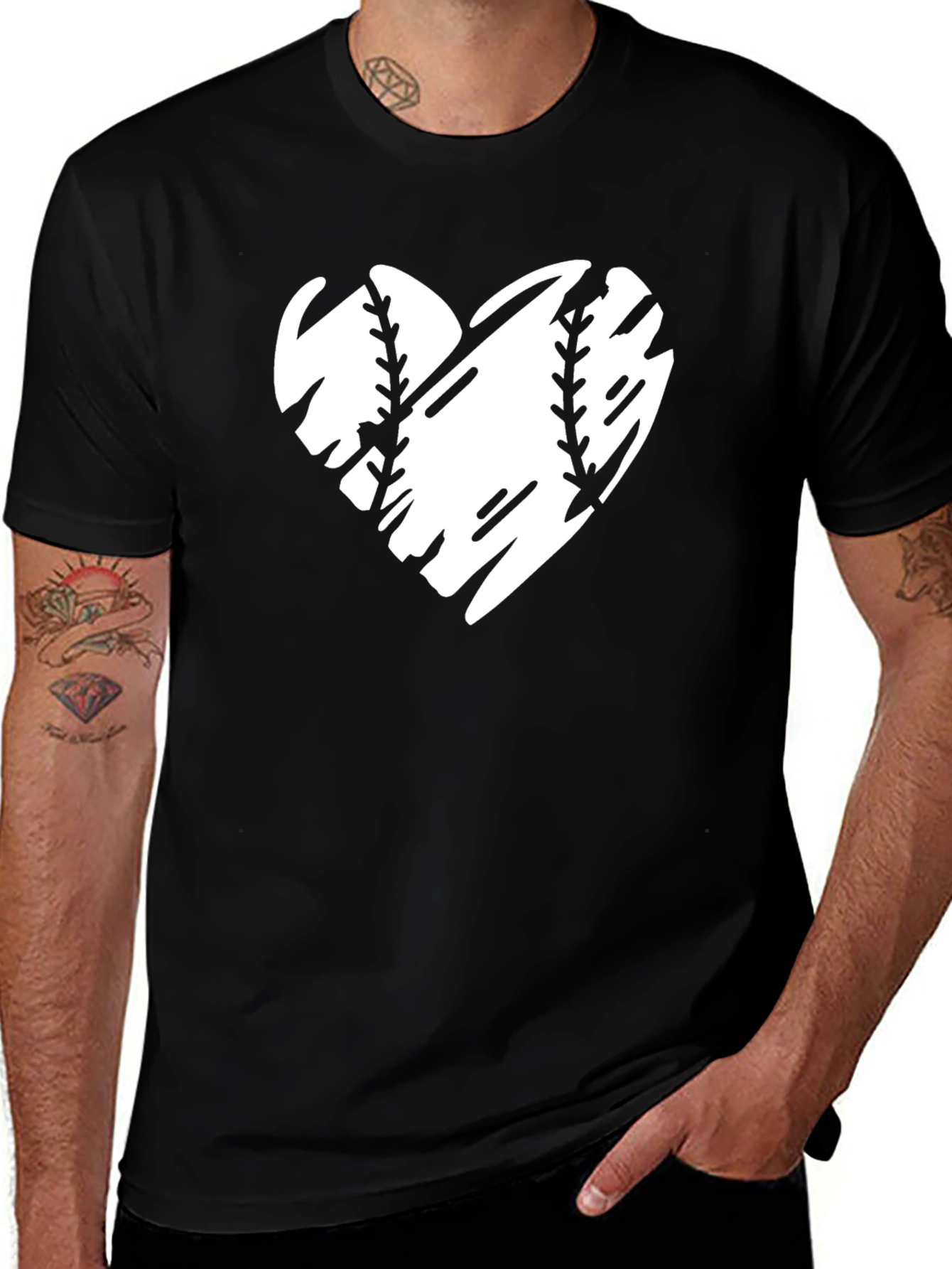 Baseball Heart T-Shirt - Sports Fan Tee