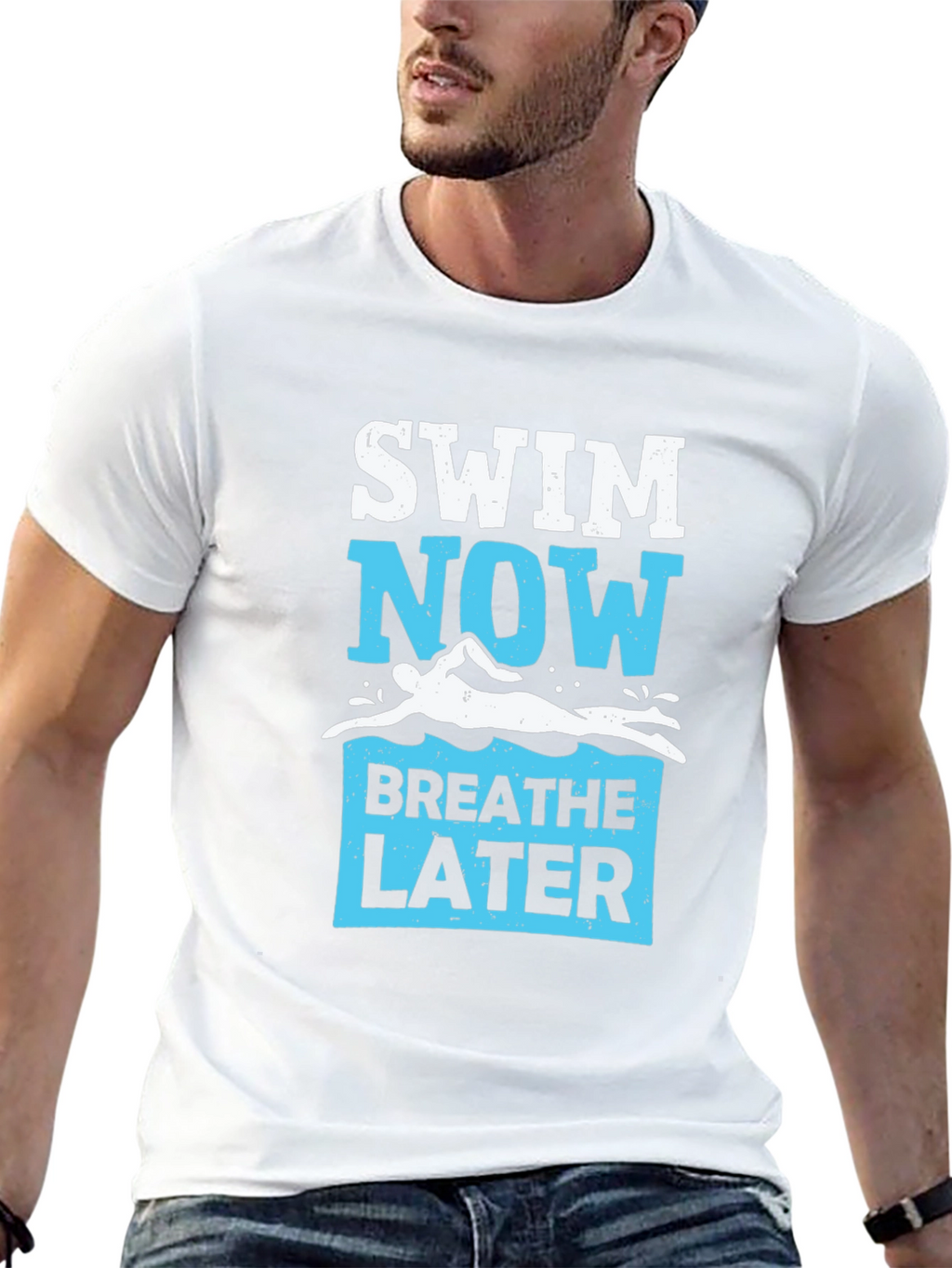 Swim Now Breathe Later Graphic Tee