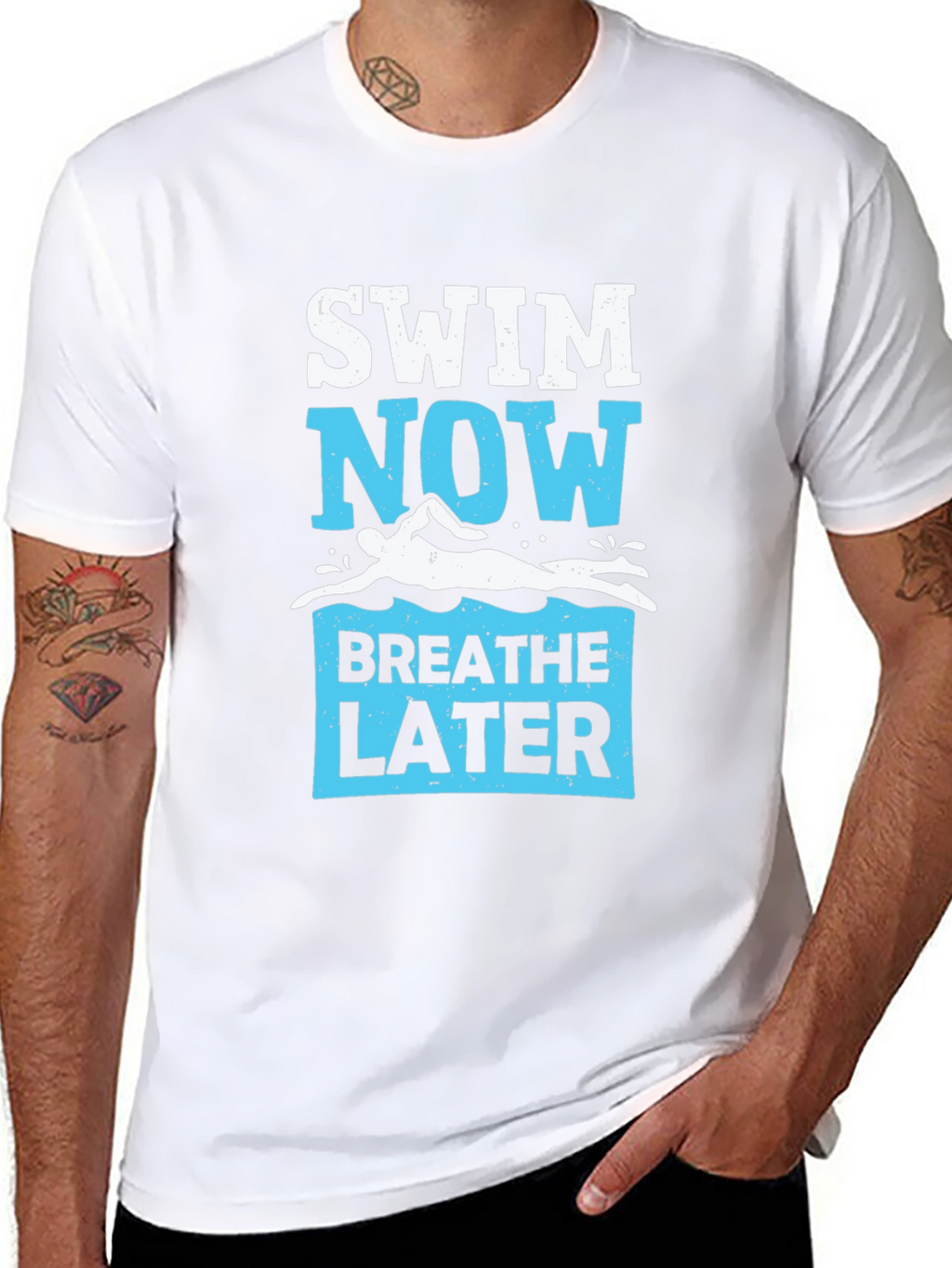 Swim Now Breathe Later Graphic Tee