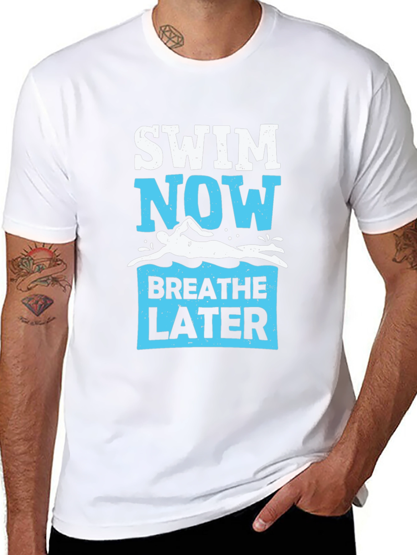Swim Now Breathe Later Graphic Tee