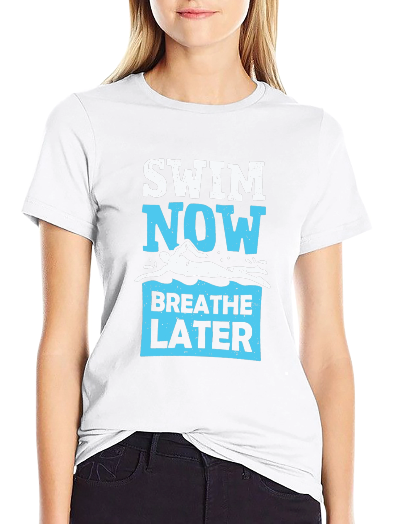Swim Now Breathe Later Graphic Tee