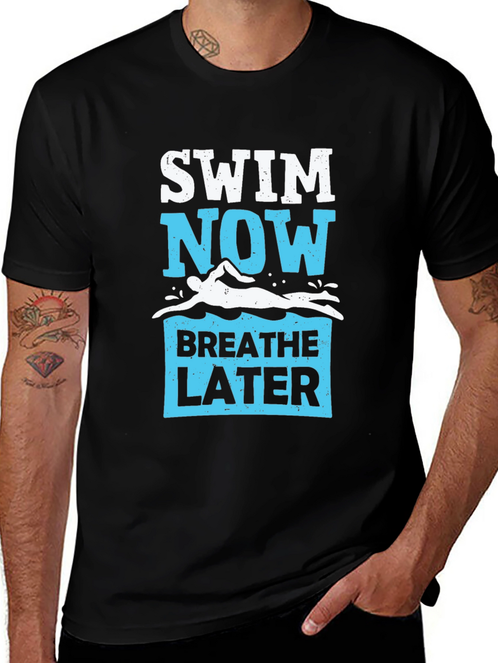 Swim Now Breathe Later Graphic Tee