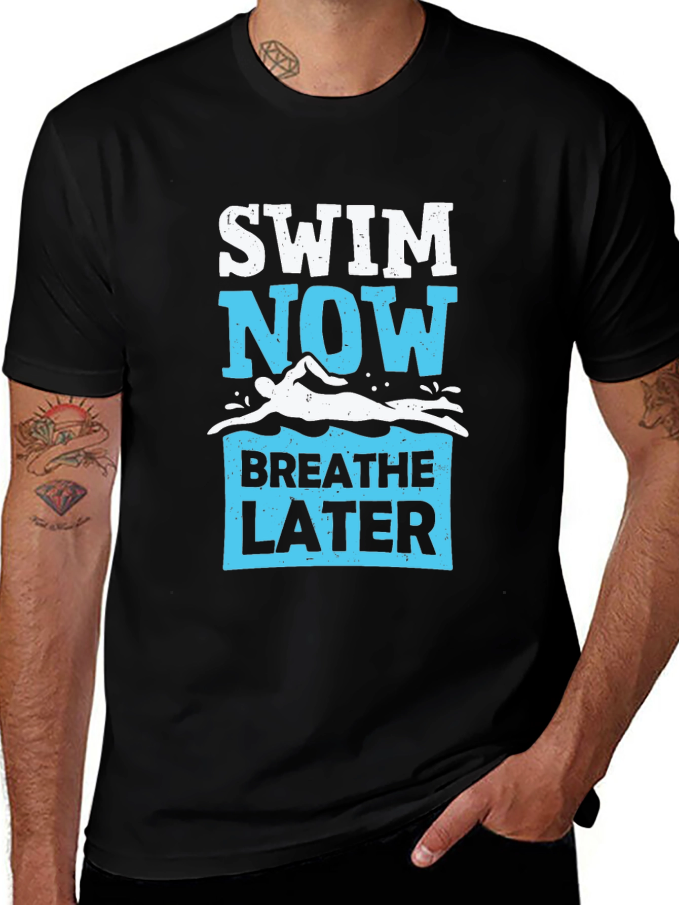 Swim Now Breathe Later Graphic Tee