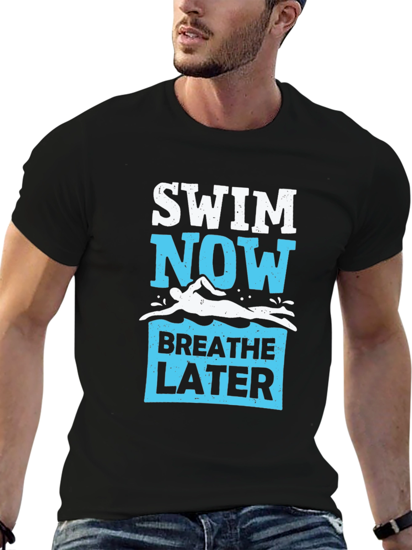 Swim Now Breathe Later Graphic Tee