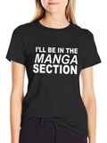 Manga Section Black Graphic Tee Shirt