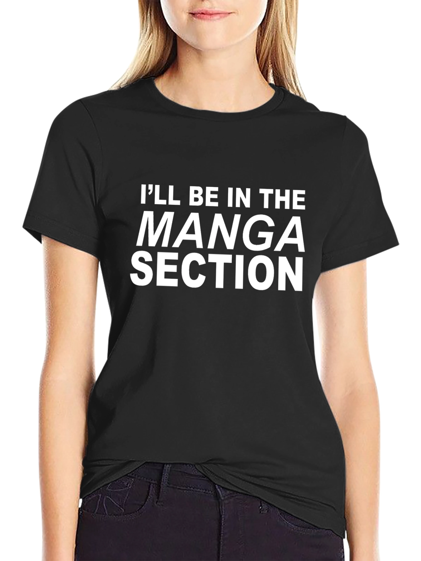 Manga Section Black Graphic Tee Shirt