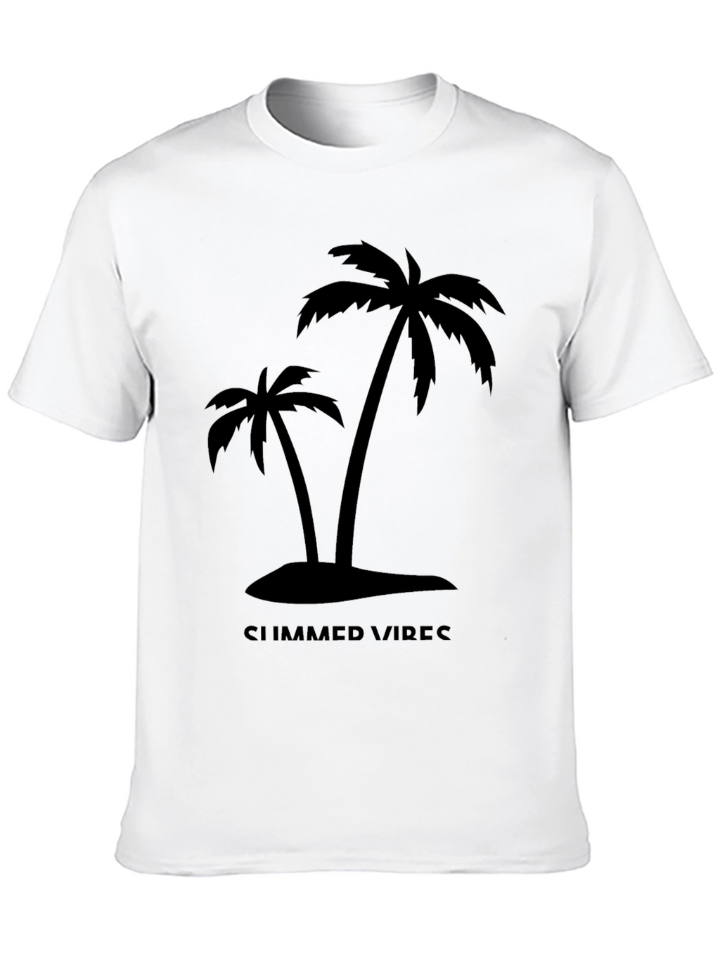 Summer Vibes Palm Tree Black T-Shirt