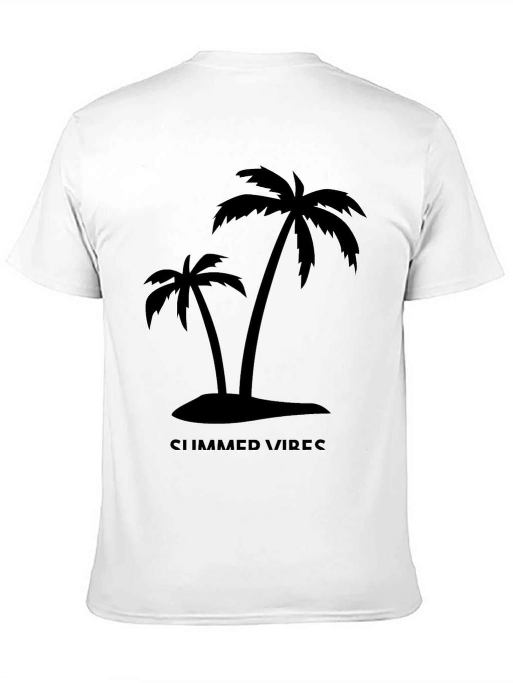 Summer Vibes Palm Tree Black T-Shirt