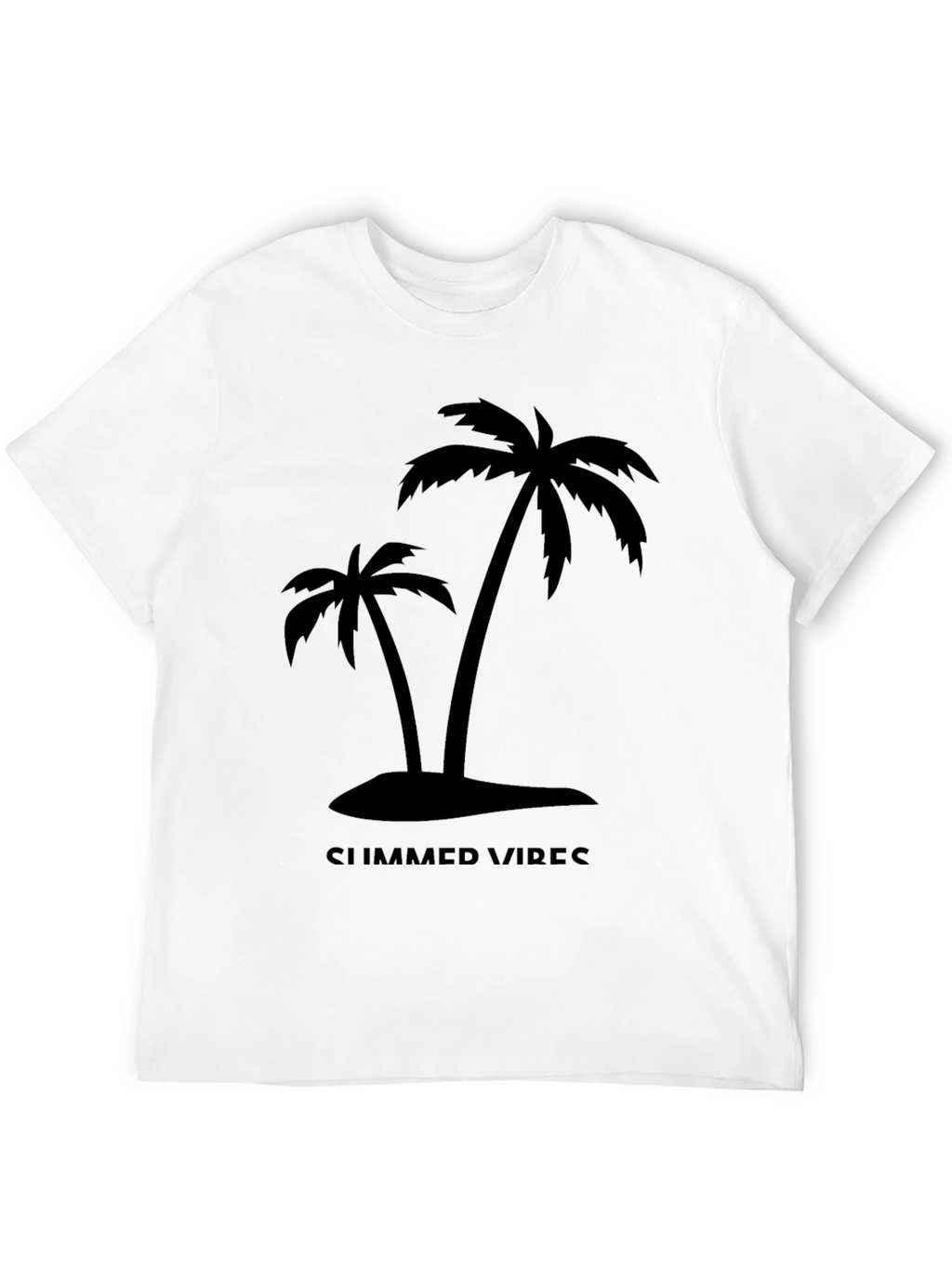 Summer Vibes Palm Tree Black T-Shirt