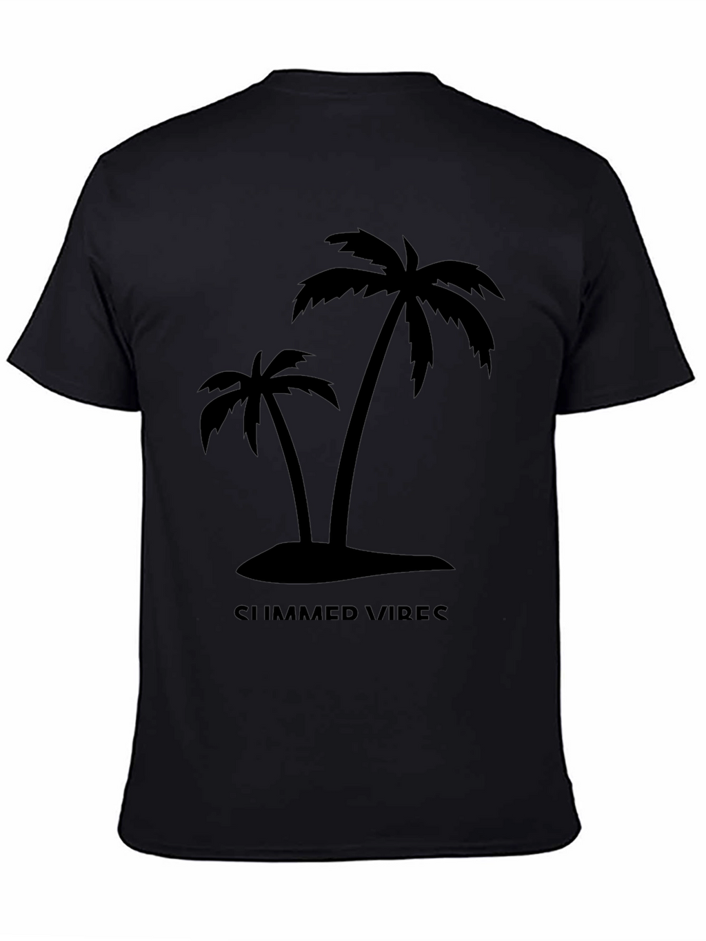 Summer Vibes Palm Tree Black T-Shirt